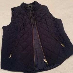 Navy vest by Crown and Ivy
